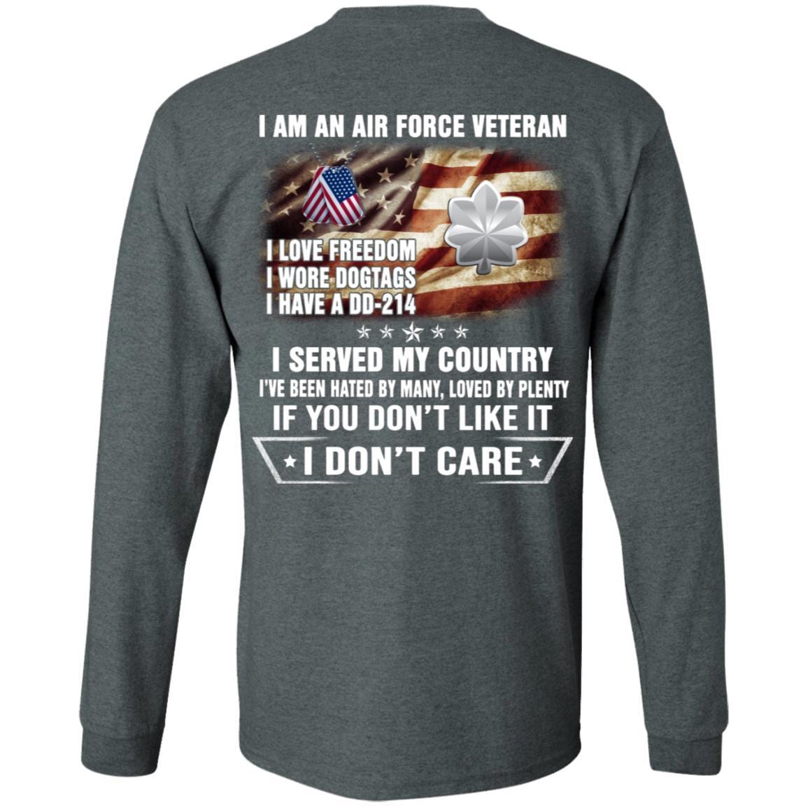 I Am An Air Force O-5 Lieutenant Colonel Lt Co O5 Field Officer Ranks Veteran T-Shirt On Back-TShirt-USAF-Veterans Nation