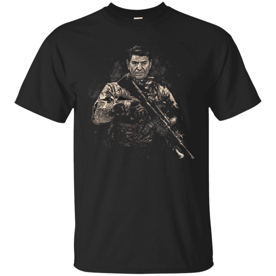 Military T-Shirt "Ronald Reagan Soldier Presidents"-TShirt-General-Veterans Nation