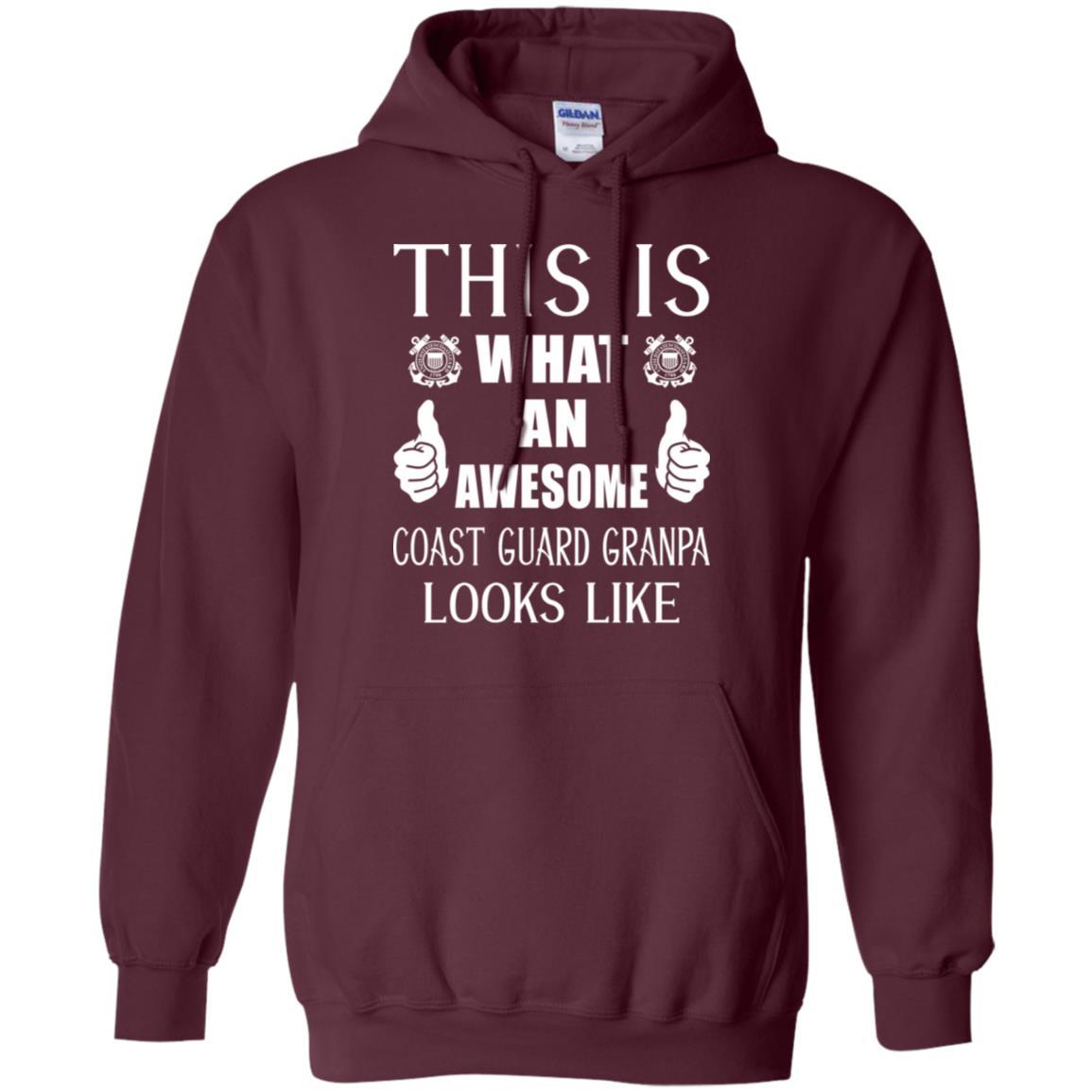This Is What An Awesome Coast Guard Grandpa Look Like T-Shirt On Front-TShirt-USCG-Veterans Nation