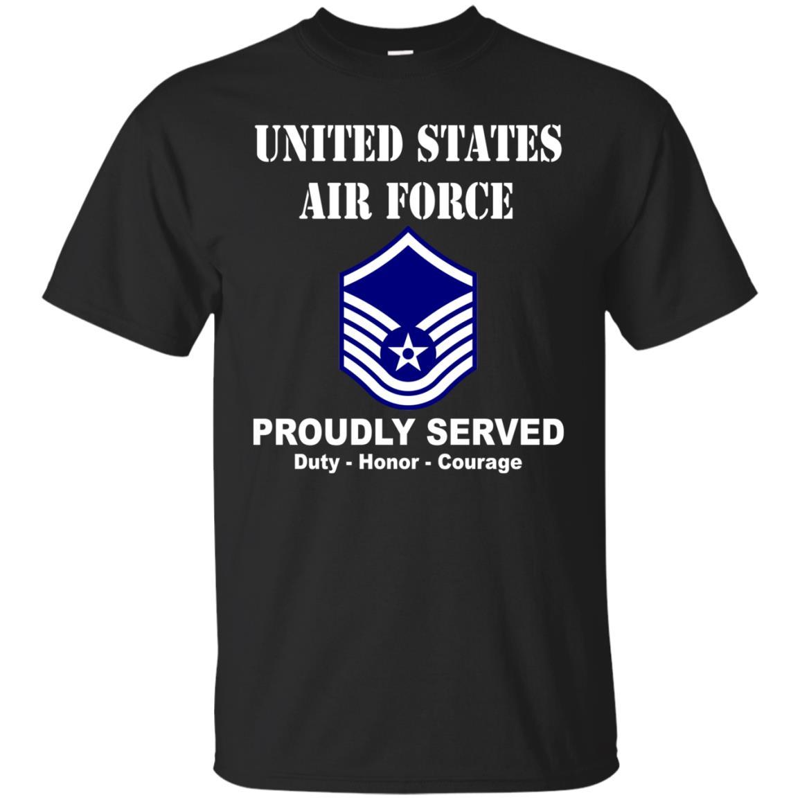 US Air Force E-7 Master Sergeant MSgt E7 Noncommissioned Officer Ranks Men Front T Shirt For Air Force-TShirt-USAF-Veterans Nation