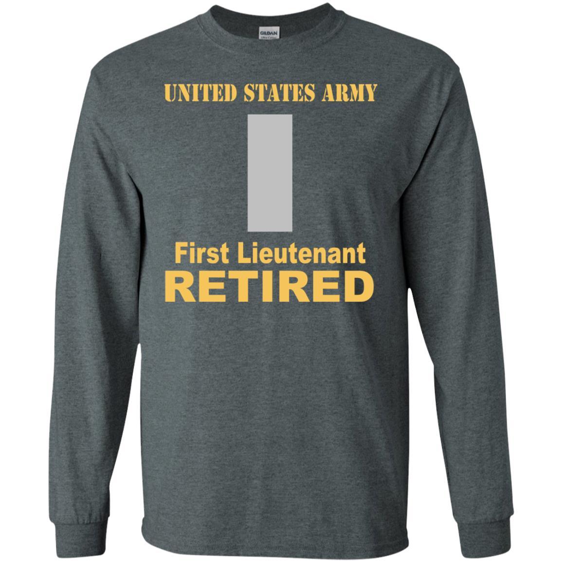 US Army O-2 First Lieutenant O2 1LT Commissioned Officer Retired Men T Shirt On Front-TShirt-Army-Veterans Nation