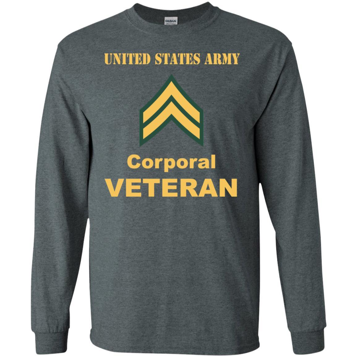 US Army E-4 Corporal E4 CPL Noncommissioned Officer Veteran Men T Shirt On Front-TShirt-Army-Veterans Nation