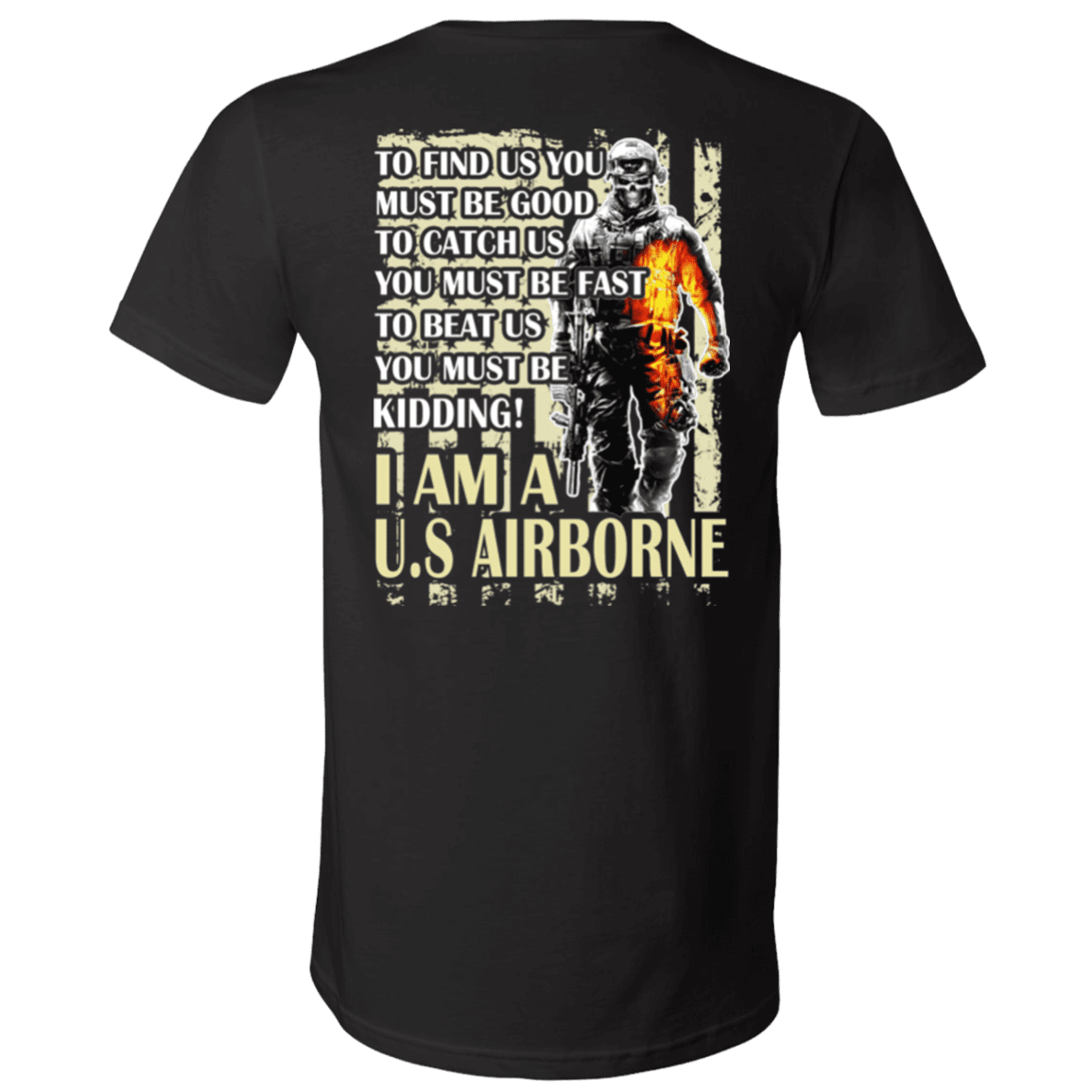 Military T-Shirt "I AM A US Airborne"-TShirt-General-Veterans Nation