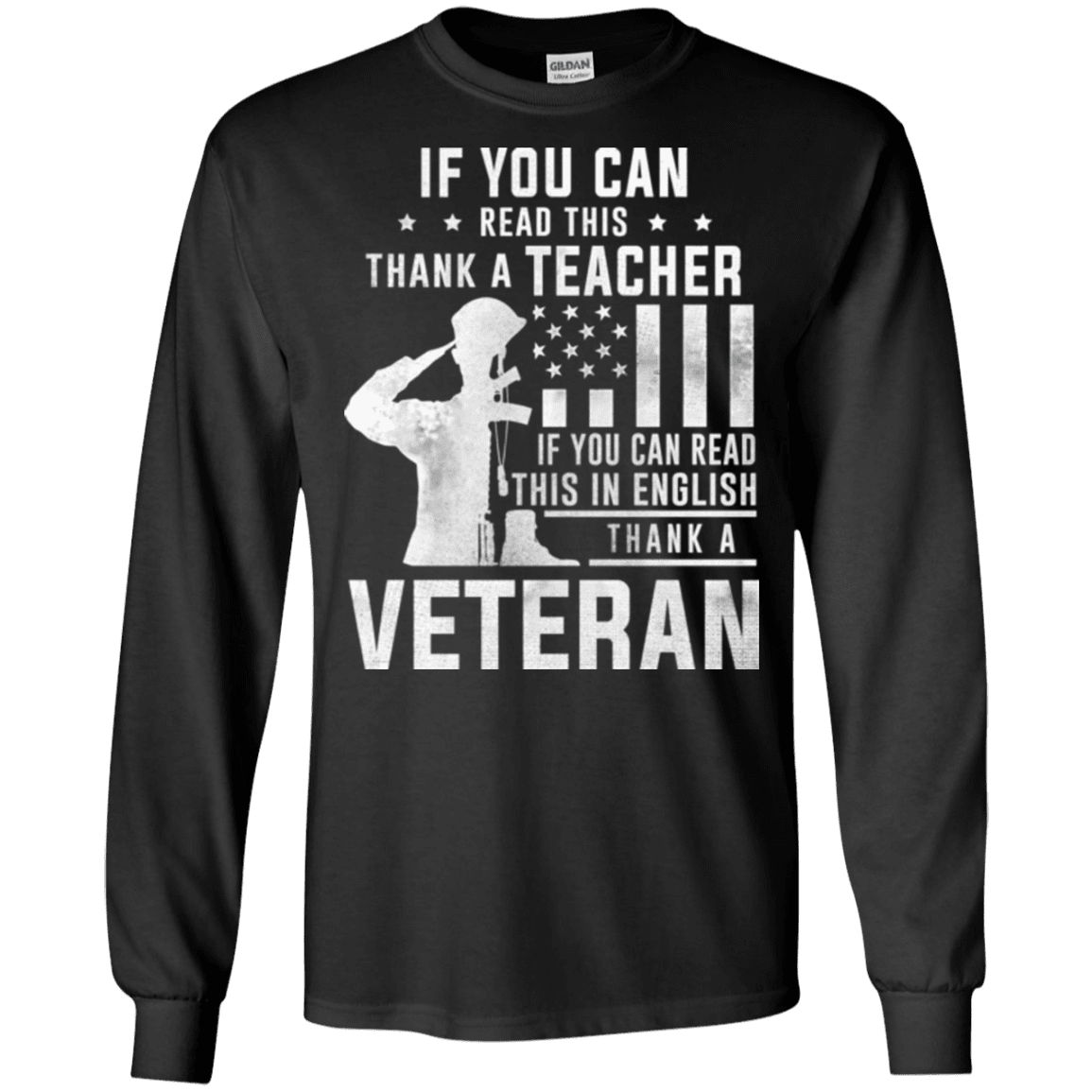 Military T-Shirt "THANK A VETERAN"-TShirt-General-Veterans Nation