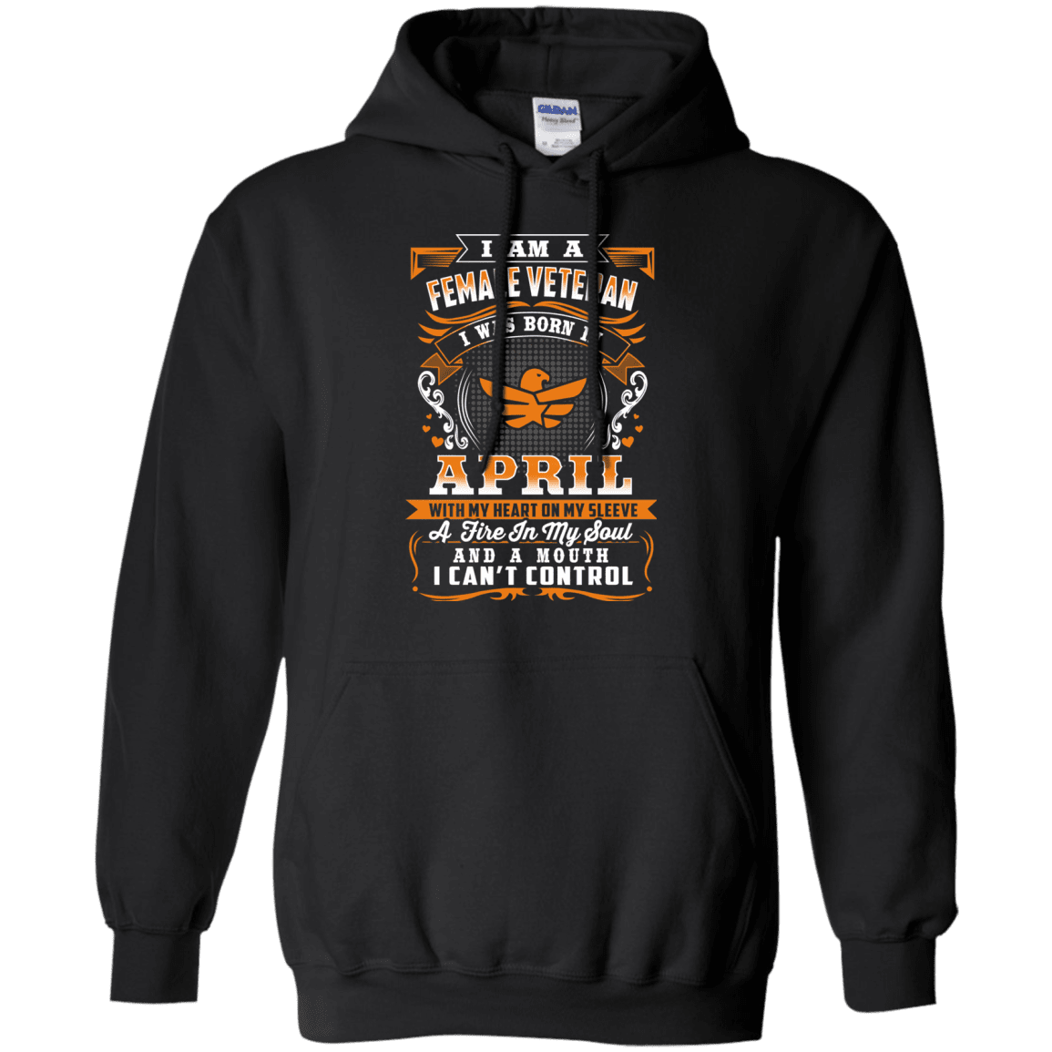 Military T-Shirt "FEMALE VETERAN BORN IN APRIL"-TShirt-General-Veterans Nation