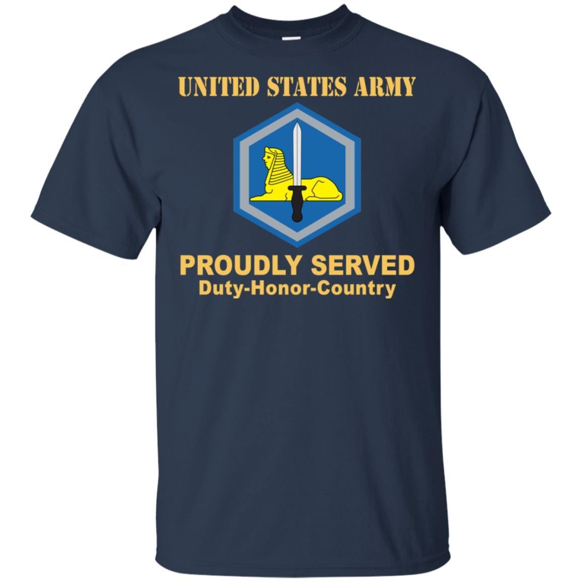 US ARMY 66TH MILITARY INTELLIGENCE BRIGADE - Proudly Served T-Shirt On Front For Men-TShirt-Army-Veterans Nation
