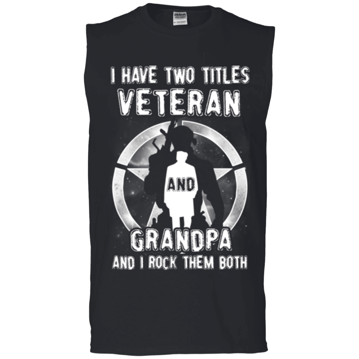 Military T-Shirt "I HAVE TWO TITLES VETERAN AND GRANDPA"-TShirt-General-Veterans Nation