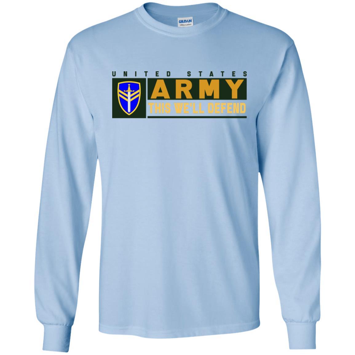 US Army 2ND SUPPORT COMMAND- This We'll Defend T-Shirt On Front For Men-TShirt-Army-Veterans Nation