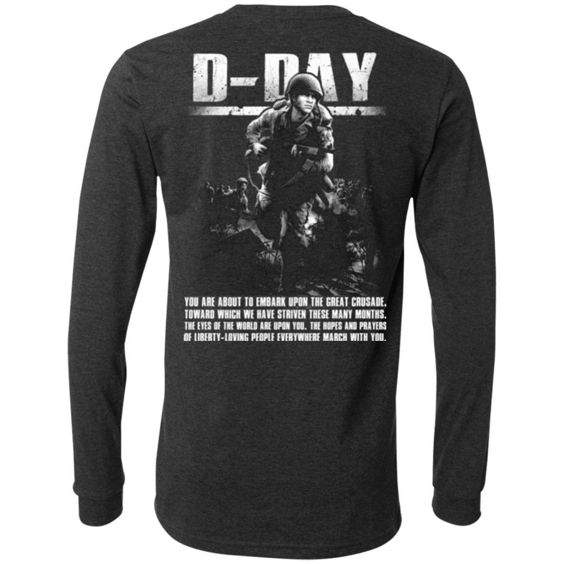 Military T-Shirt "Veteran - D Day WW2" - Men Back-TShirt-General-Veterans Nation