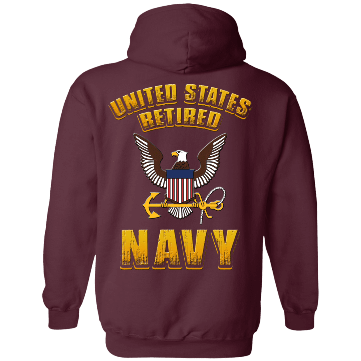 US Retired Navy Back T Shirts-TShirt-Navy-Veterans Nation