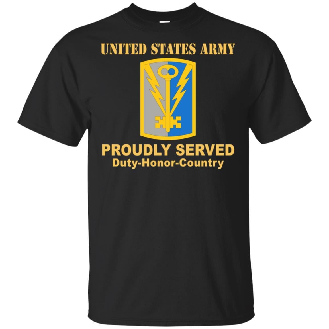 US ARMY 501 MILITARY INTELLIGENCE BRIGADE- Proudly Served T-Shirt On Front For Men-TShirt-Army-Veterans Nation