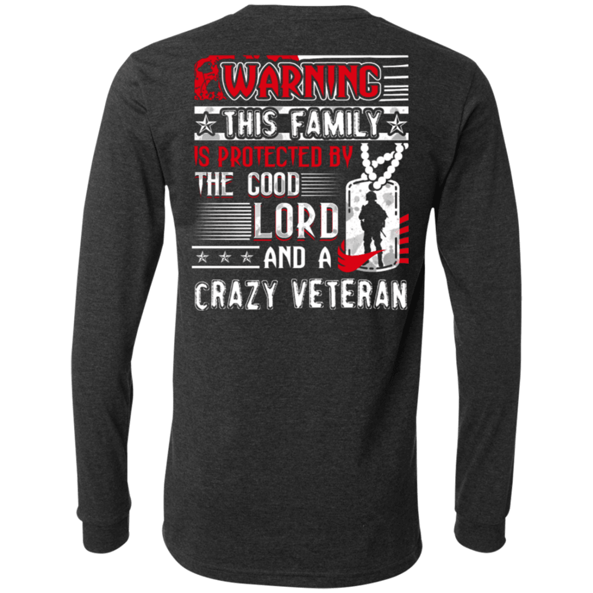 Military T-Shirt "The Good Lord And A Crazy Veteran"-TShirt-General-Veterans Nation