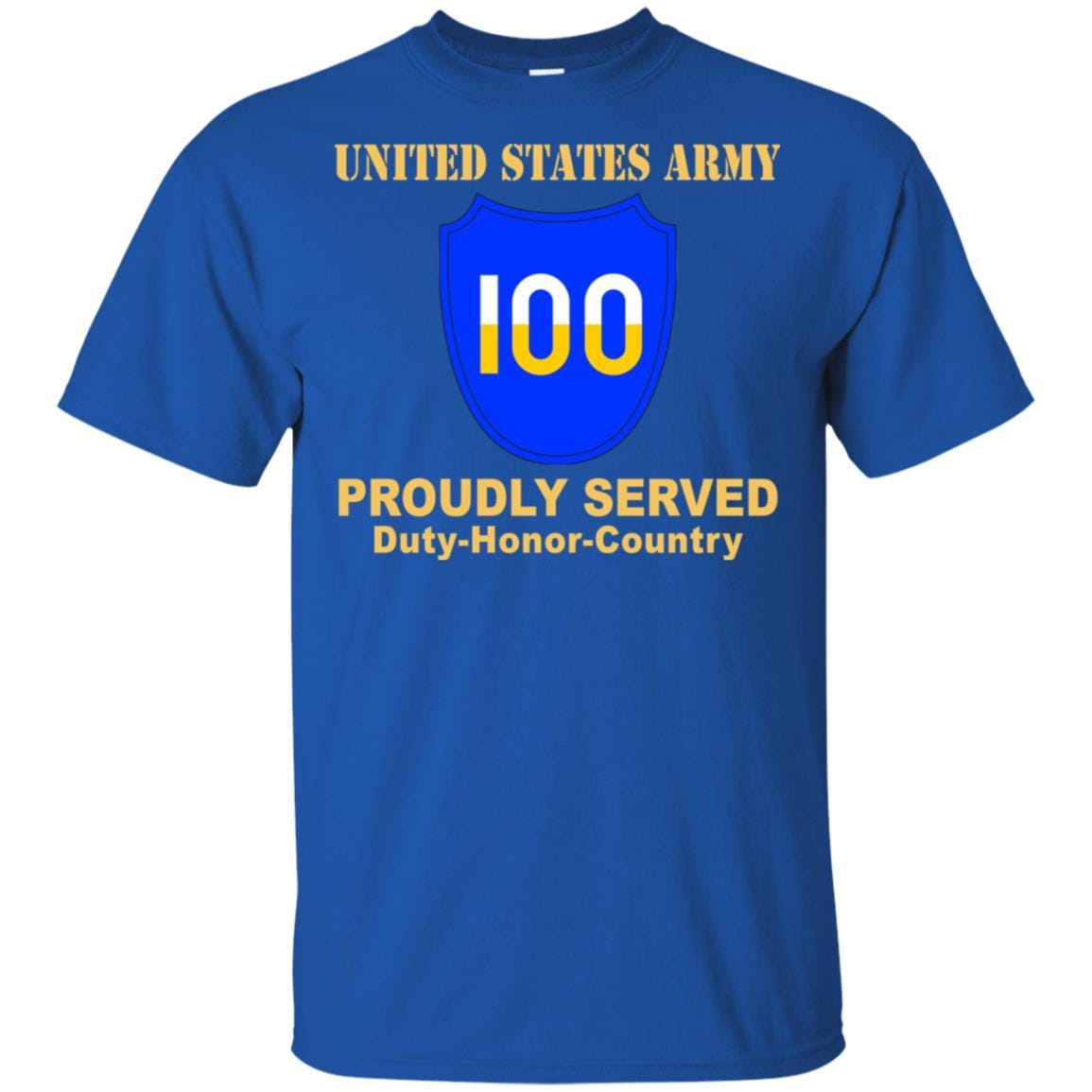 US ARMY 100TH TRAINING DIVISION - Proudly Served T-Shirt On Front For Men-TShirt-Army-Veterans Nation