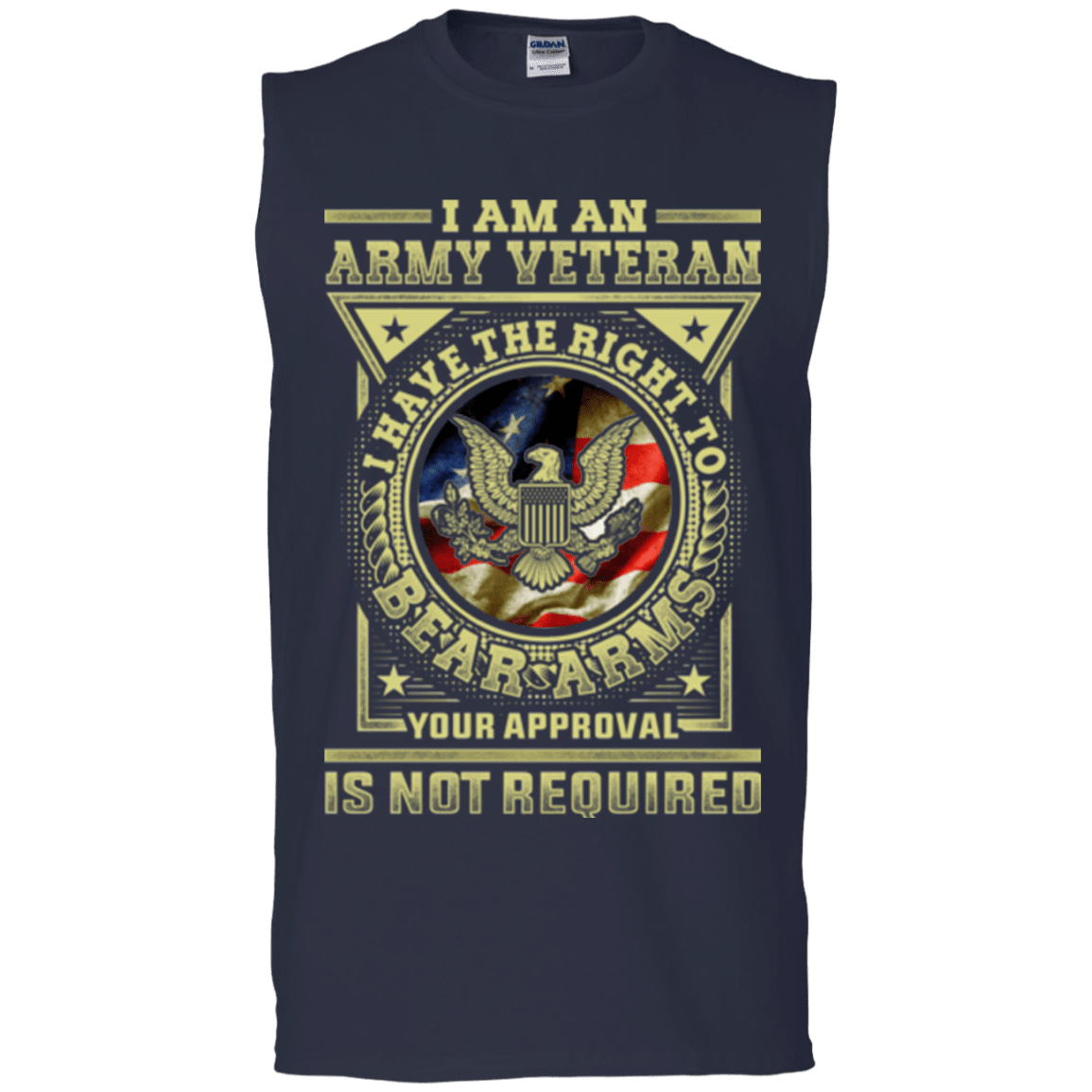 Army Veteran Have the Right To Bear Arms Men Front T Shirts-TShirt-Army-Veterans Nation