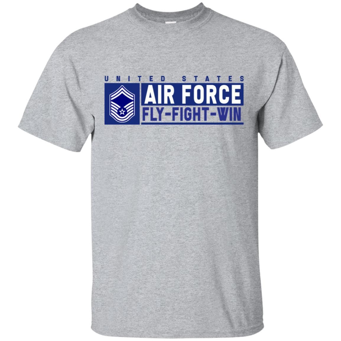 US Air Force E-8 Senior Master Sergeant Fly - Fight - Win T-Shirt On Front For Men-TShirt-USAF-Veterans Nation