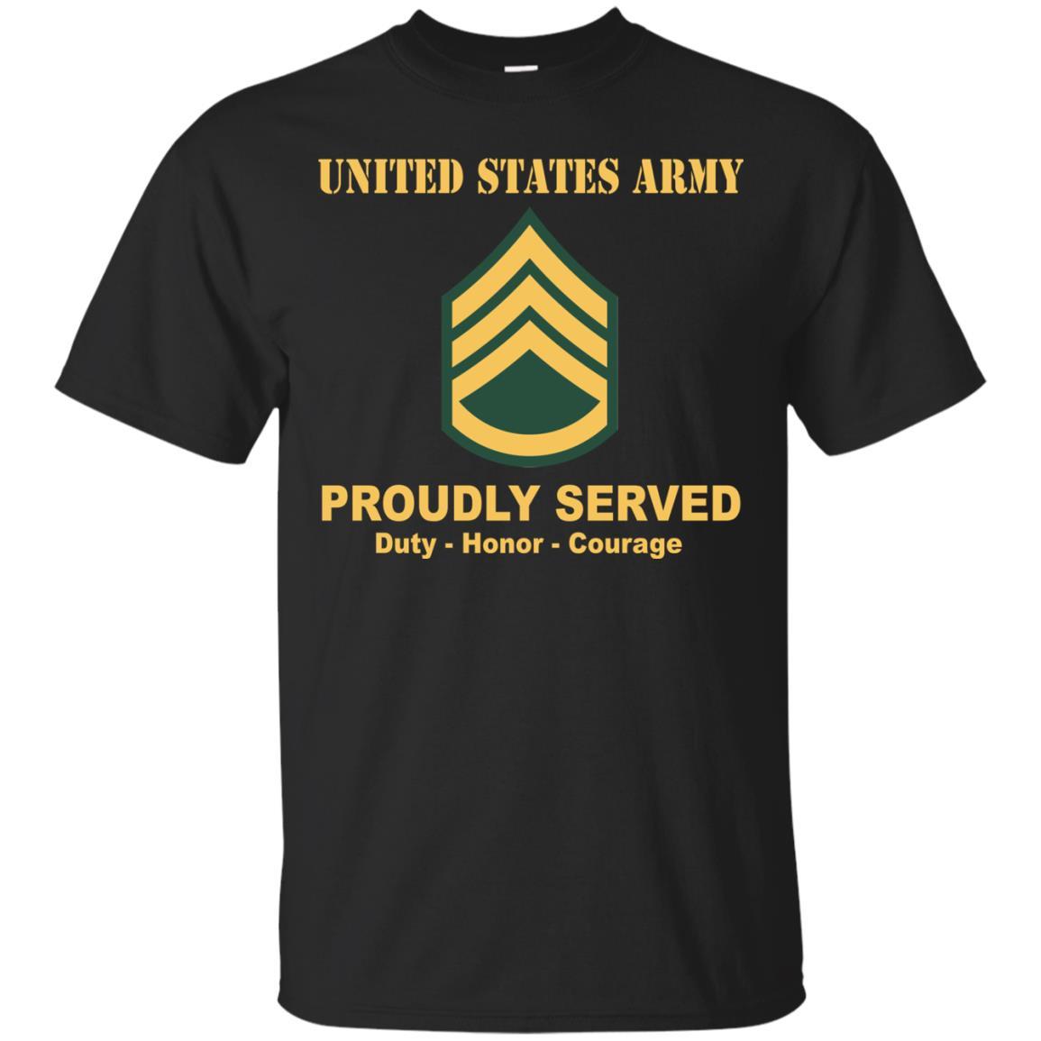 US Army E-6 Staff Sergeant E6 SSG Noncommissioned Officer Ranks Men Front Shirt US Army Rank-TShirt-Army-Veterans Nation