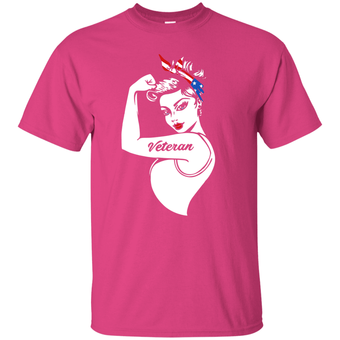 Military T-Shirt "Veteran Girl We Can Do It Women" Front-TShirt-General-Veterans Nation
