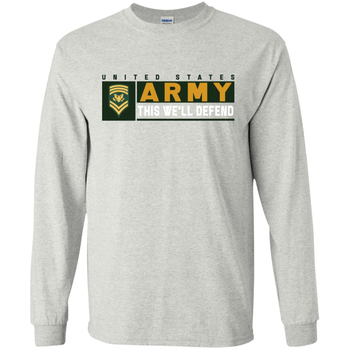 US Army E-9 SPC This We Will Defend Long Sleeve - Pullover Hoodie-TShirt-Army-Veterans Nation