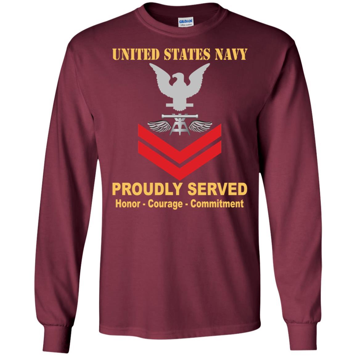 Navy Aviation Fire Control Tech Navy AQ E-5 Rating Badges Proudly Served T-Shirt For Men On Front-TShirt-Navy-Veterans Nation