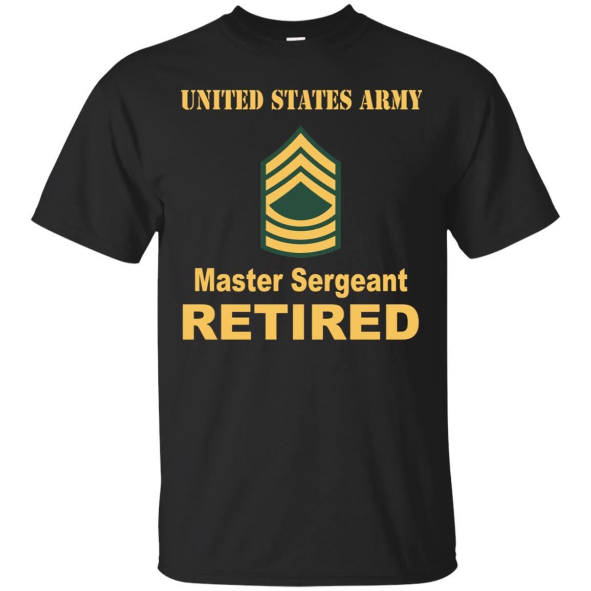 US Army E-8 Master Sergeant E8 MSG Noncommissioned Officer Retired Men T Shirt On Front-TShirt-Army-Veterans Nation