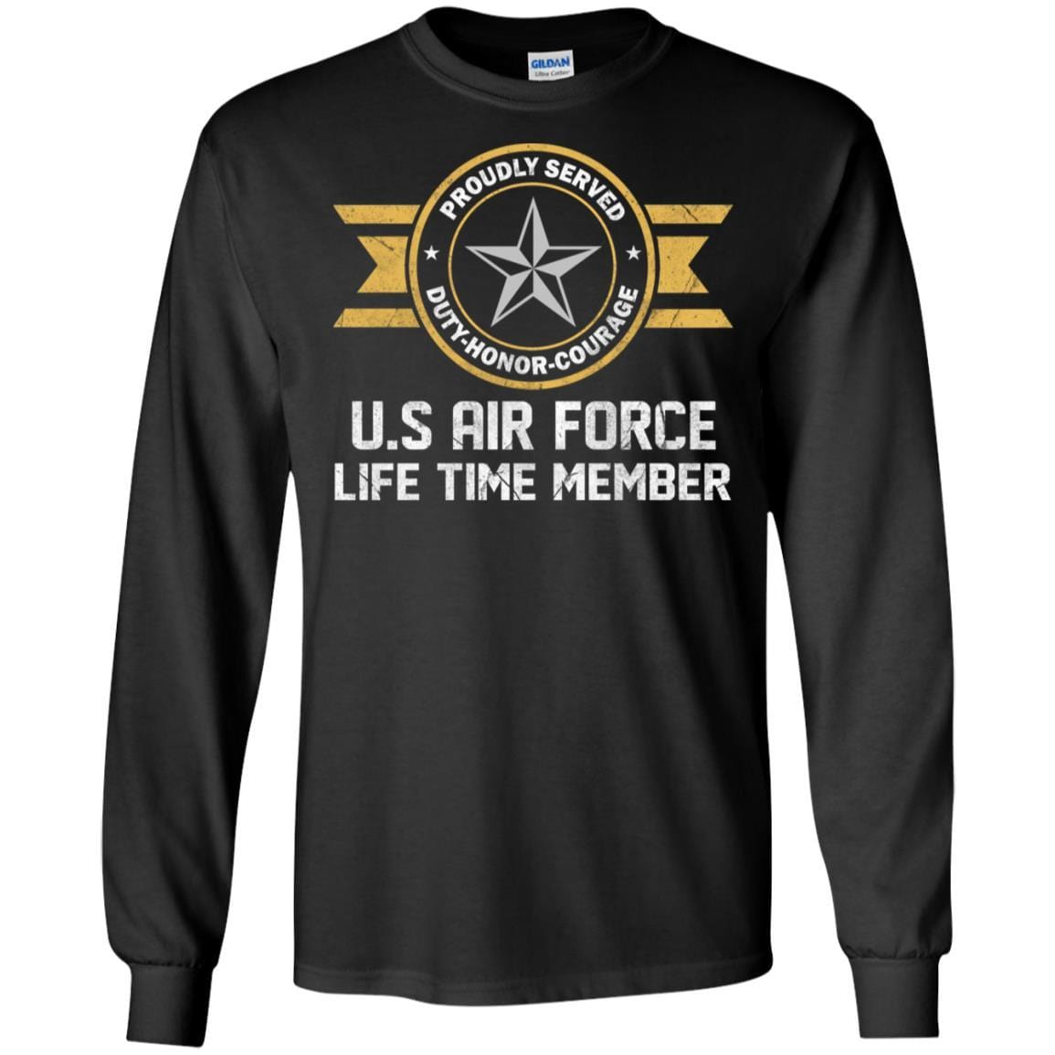 Life time member-US Air Force O-7 Brigadier General Brig O7 General Officer Ranks Men T Shirt On Front-TShirt-USAF-Veterans Nation