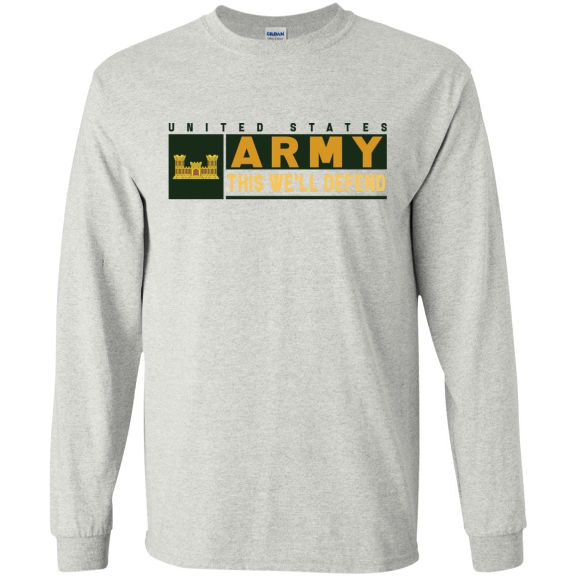 U.S. Army Corps of Engineers- This We'll Defend T-Shirt On Front For Men-TShirt-Army-Veterans Nation
