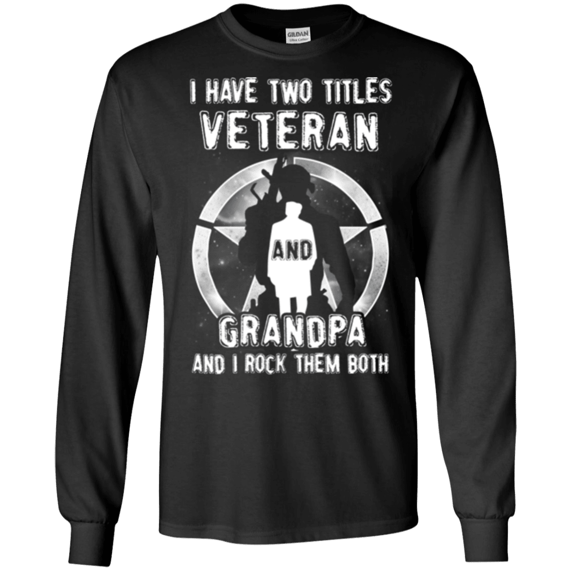Military T-Shirt "I HAVE TWO TITLES VETERAN AND GRANDPA"-TShirt-General-Veterans Nation