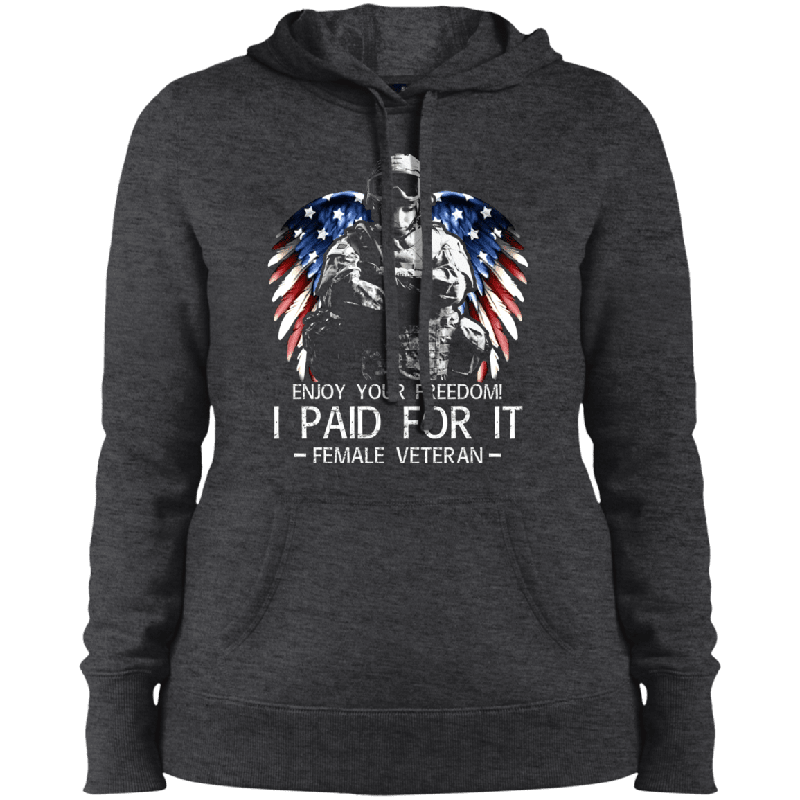 Military T-Shirt "Female Veteran - Enjoy your freedom I paid for it Women" Front-TShirt-General-Veterans Nation