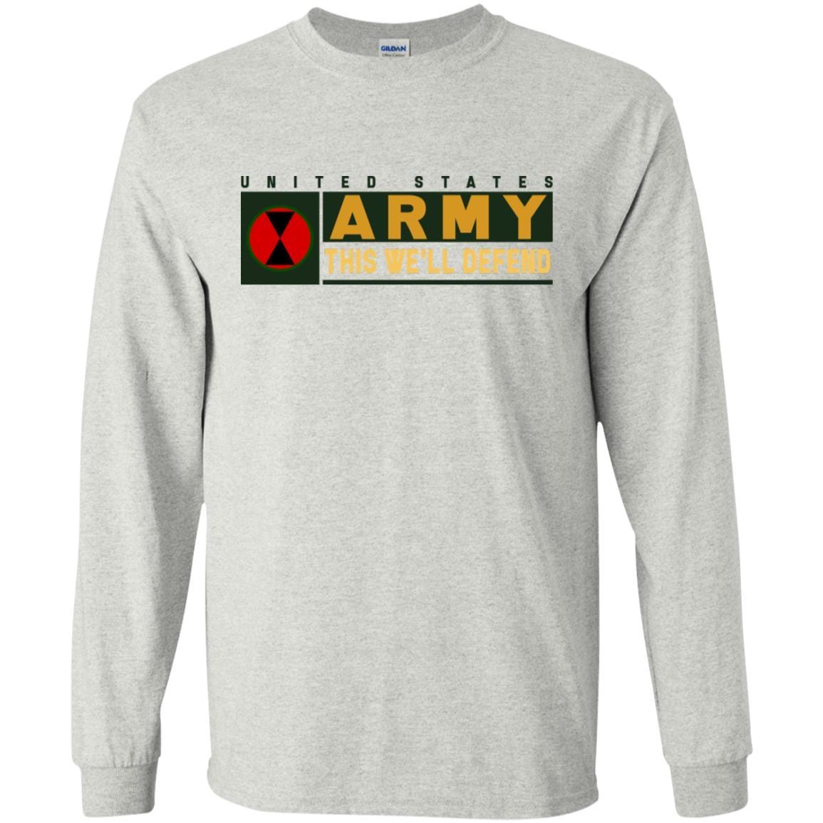 US Army 7th Infantry Division- This We'll Defend T-Shirt On Front For Men-TShirt-Army-Veterans Nation