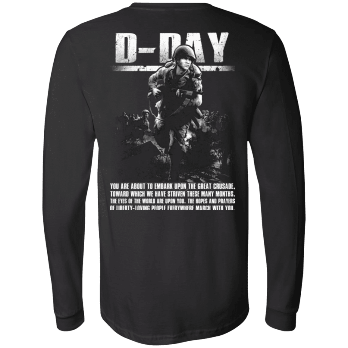 Military T-Shirt "Veteran - D Day WW2" - Men Back-TShirt-General-Veterans Nation