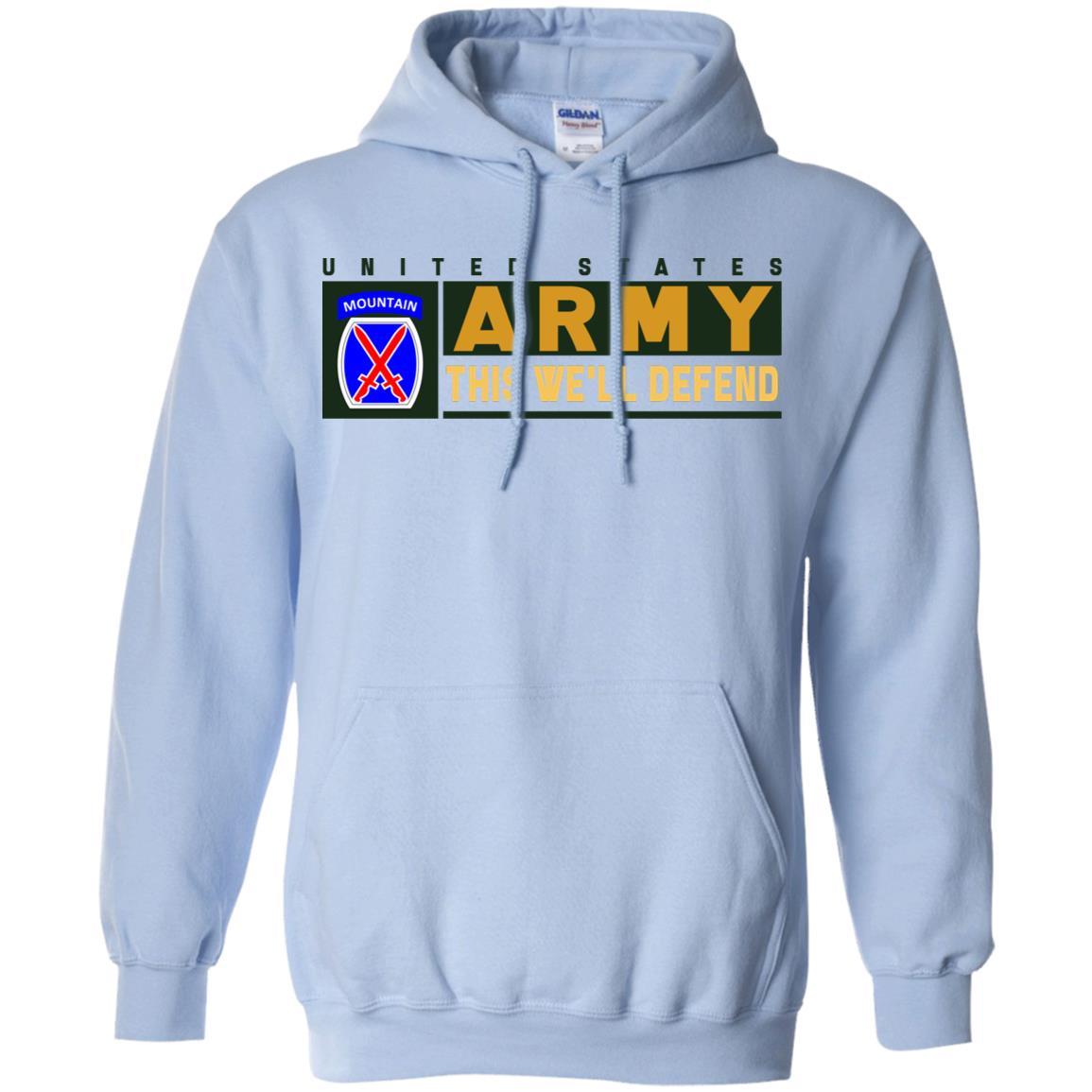 US Army 10th Mountain Infantry Division- This We'll Defend T-Shirt On Front For Men-TShirt-Army-Veterans Nation