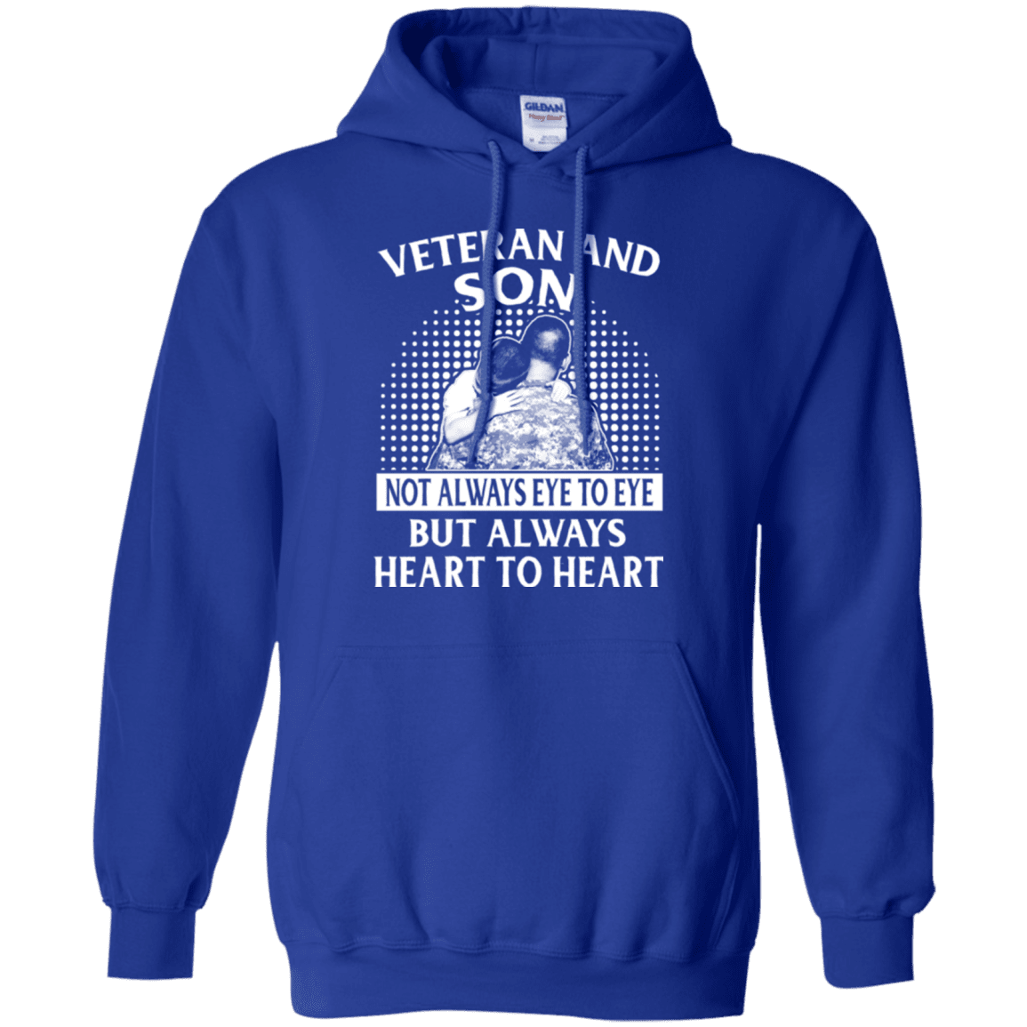 Military T-Shirt "VETERAN AND SON ALWAYS HEART TO HEART"-TShirt-General-Veterans Nation
