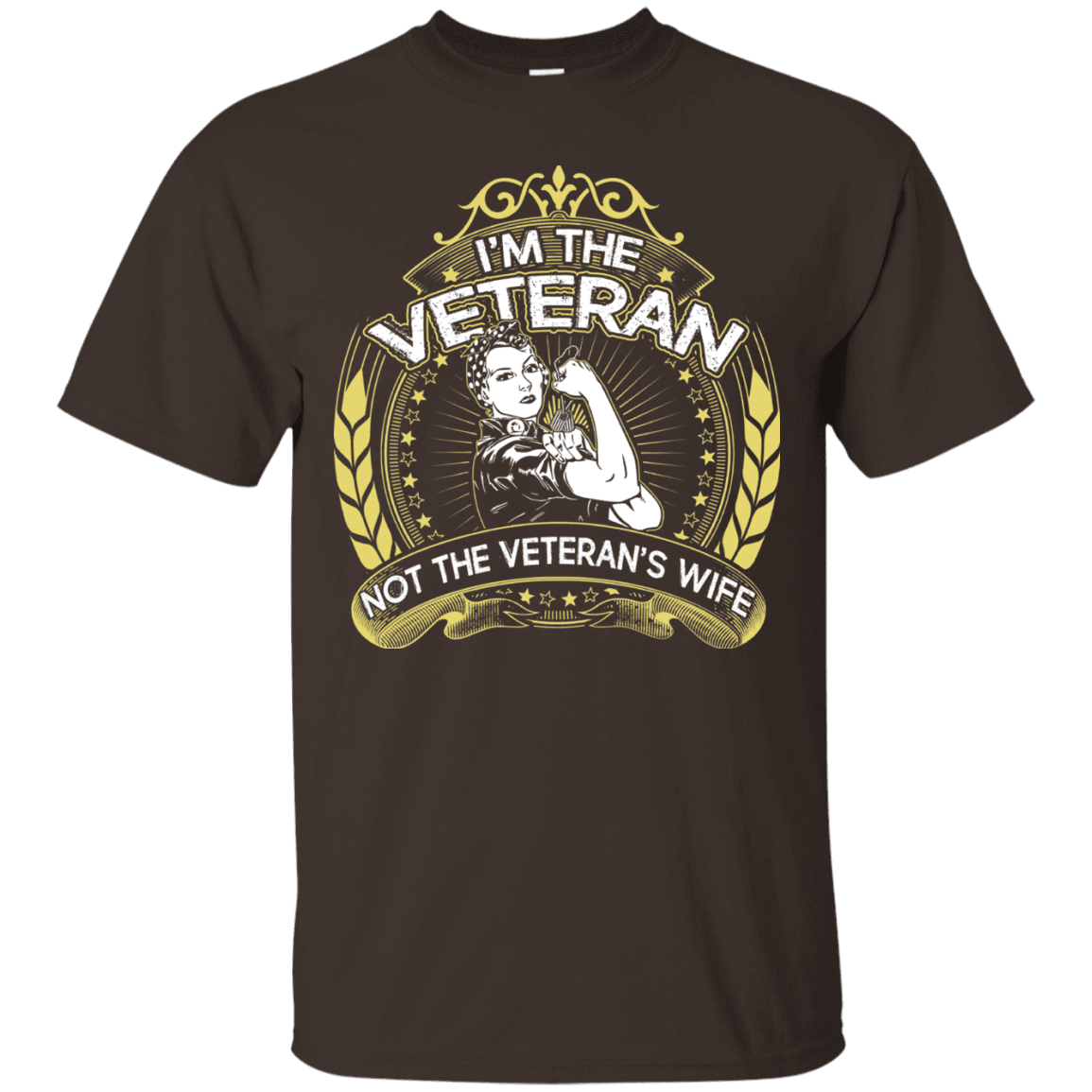 Military T-Shirt "I AM THE VETERAN AND NOT THE VETERAN'S WIFE"-TShirt-General-Veterans Nation