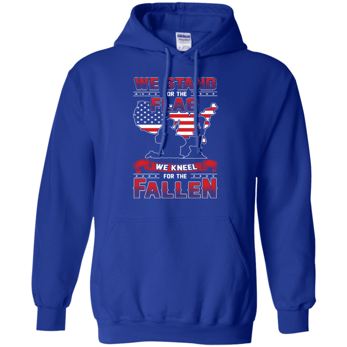 Military T-Shirt "Stand For The Flag, Kneel For The Fallen Female Veterans" Front-TShirt-General-Veterans Nation