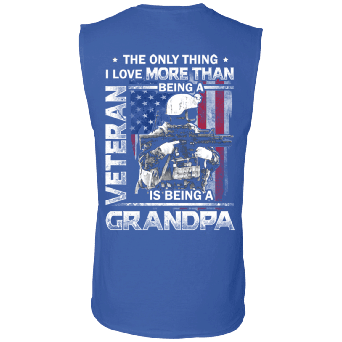 Military T-Shirt "I love Being A Grandpa Veteran" - Men Back-TShirt-General-Veterans Nation