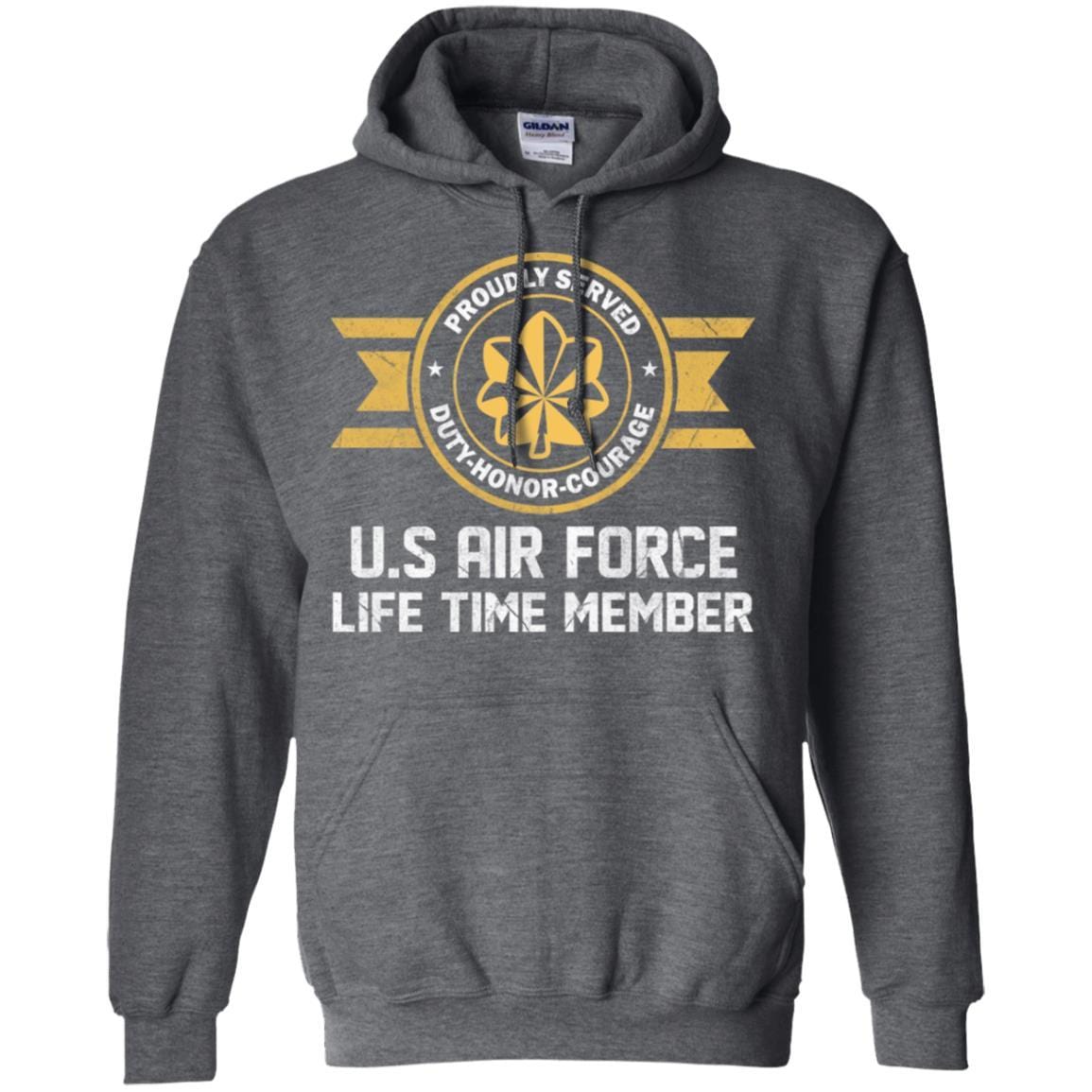 Life time member-US Air Force O-4 Major Maj O4 Field Officer Ranks Men T Shirt On Front-TShirt-USAF-Veterans Nation