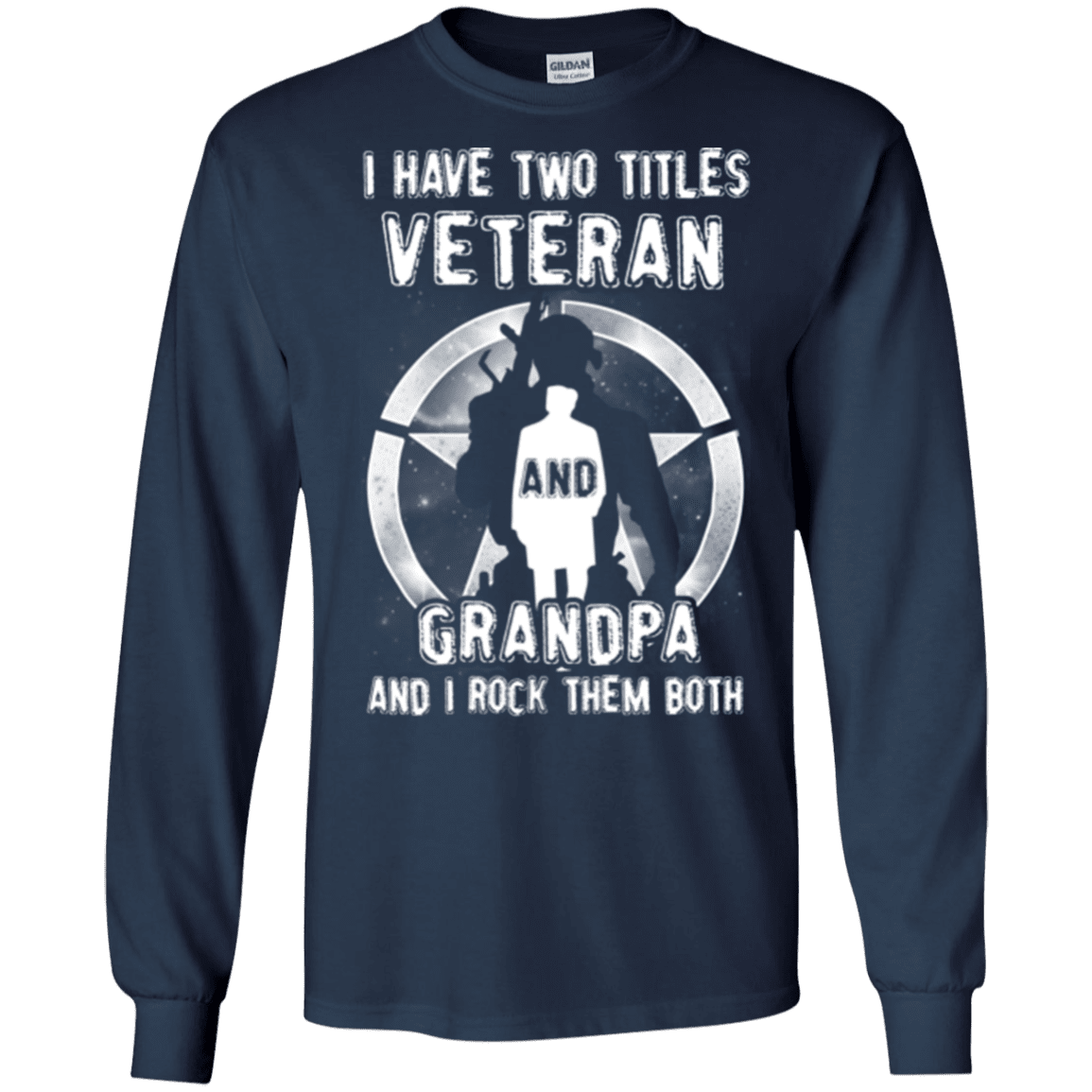 Military T-Shirt "I HAVE TWO TITLES VETERAN AND GRANDPA"-TShirt-General-Veterans Nation
