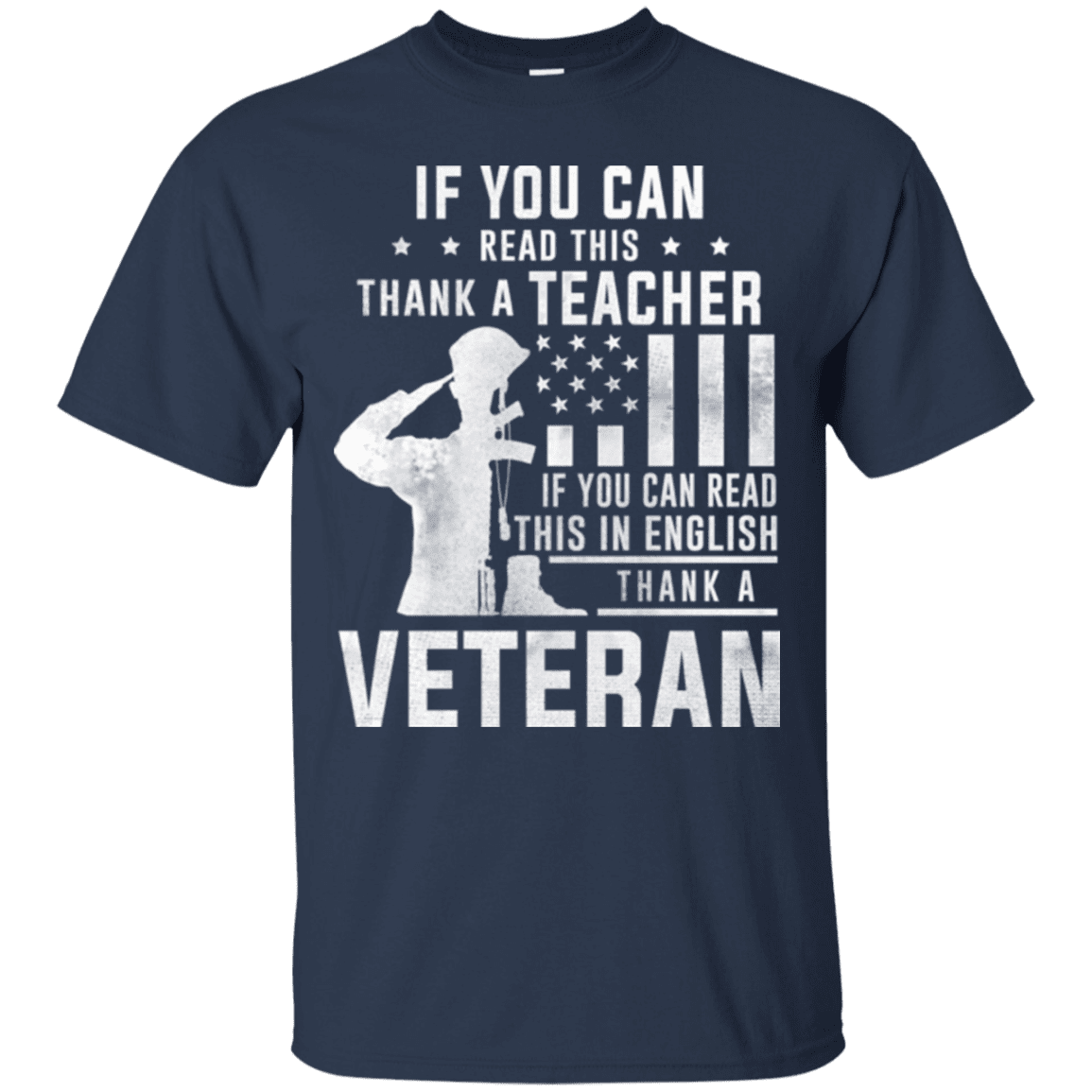 Military T-Shirt "THANK A VETERAN"-TShirt-General-Veterans Nation