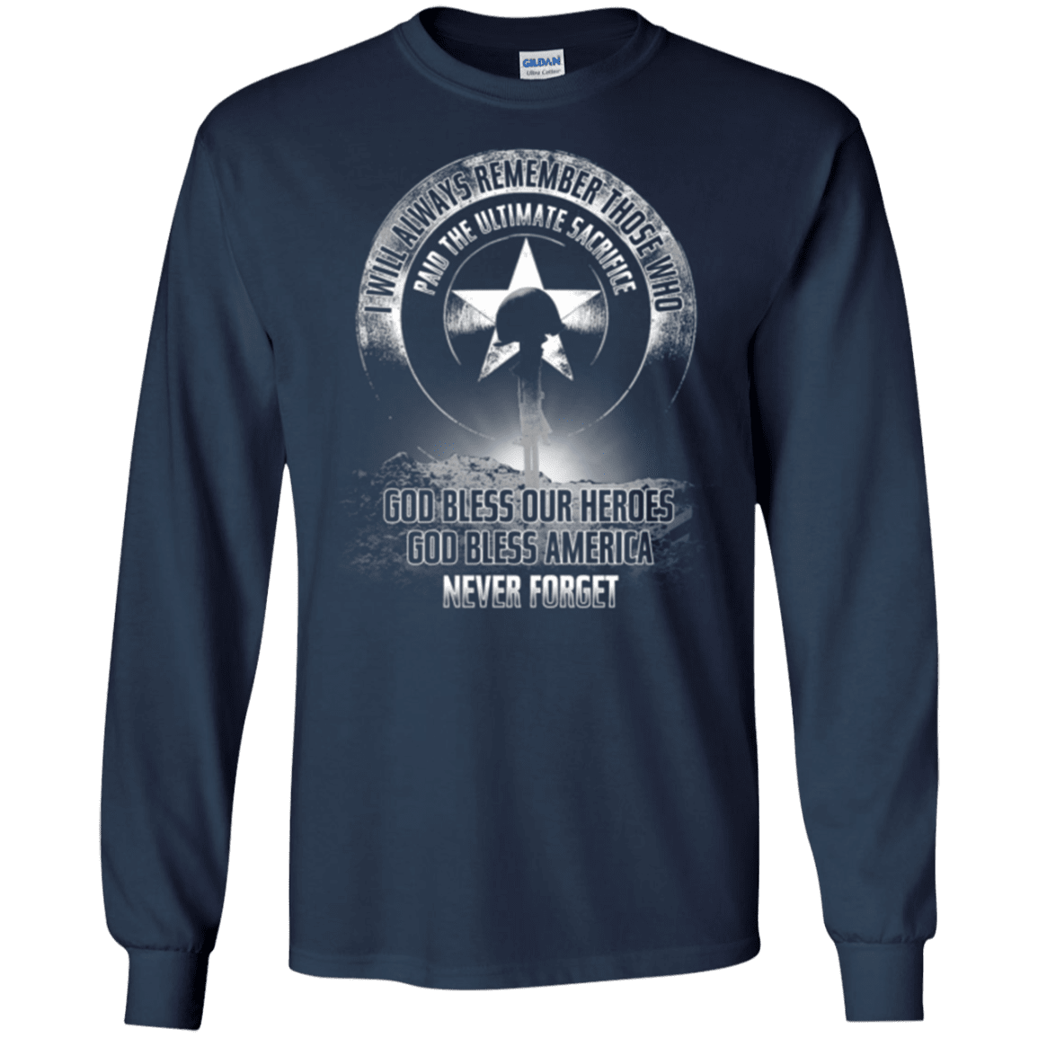 Military T-Shirt "Never Forget Who Paid The Ultimate Sacrifice"-TShirt-General-Veterans Nation