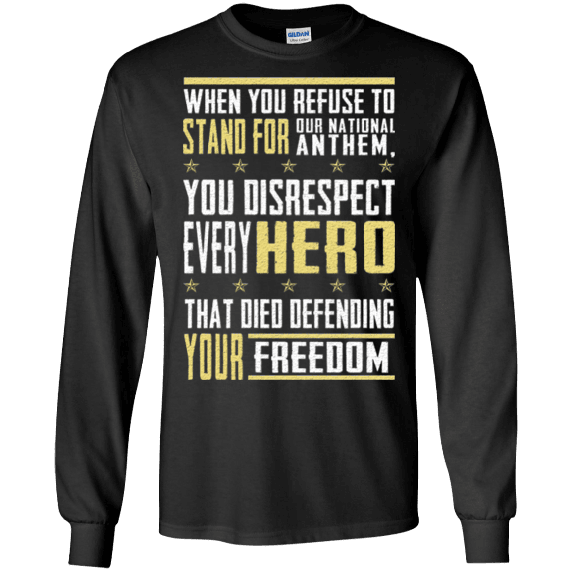 Military T-Shirt "Stand For Our National"-TShirt-General-Veterans Nation