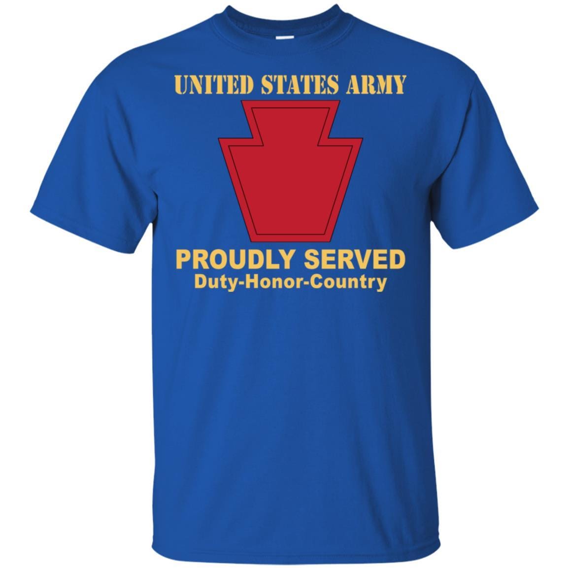 US ARMY 28TH INFANTRY DIVISION - Proudly Served T-Shirt On Front For Men-TShirt-Army-Veterans Nation