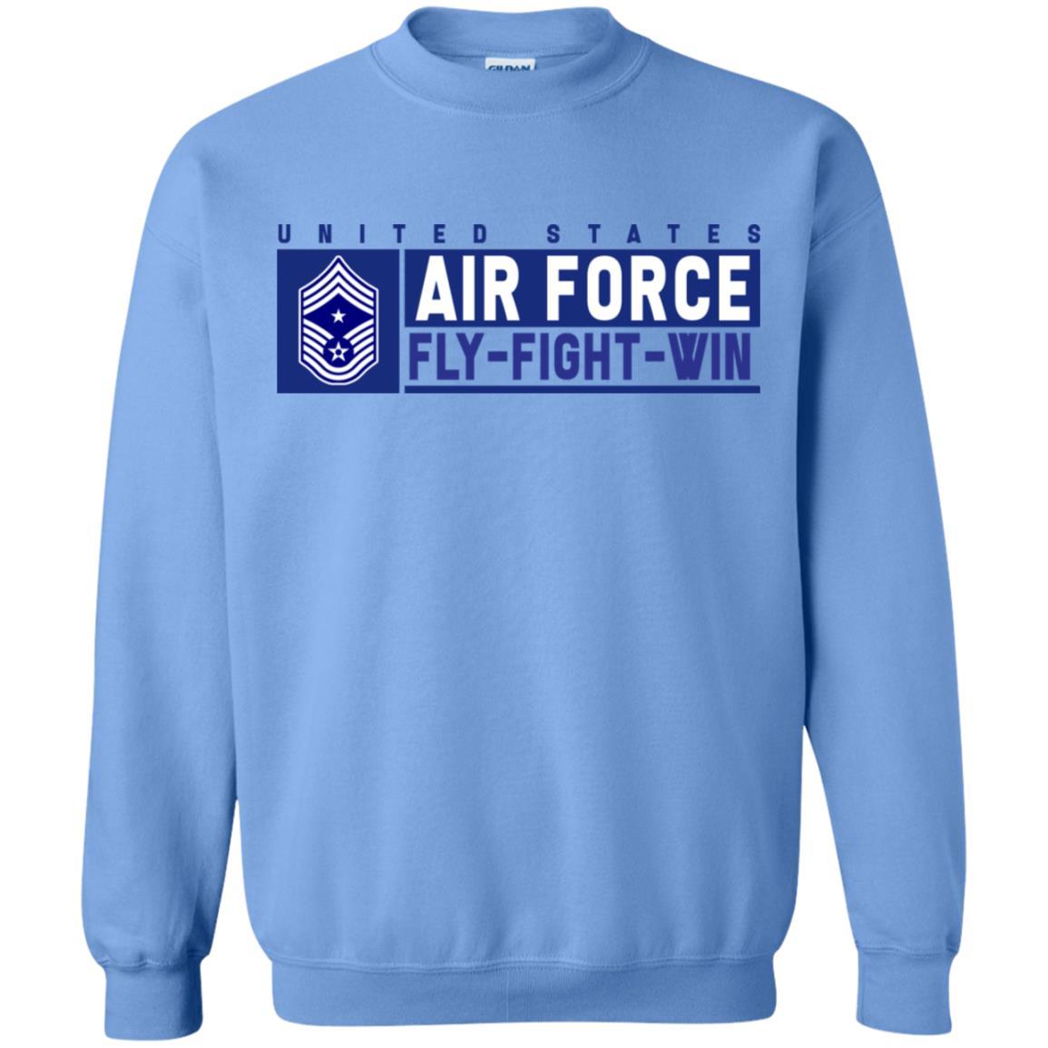 US Air Force E-9 Command Chief Master Sergeant Fly - Fight - Win Long Sleeve - Pullover Hoodie-TShirt-USAF-Veterans Nation