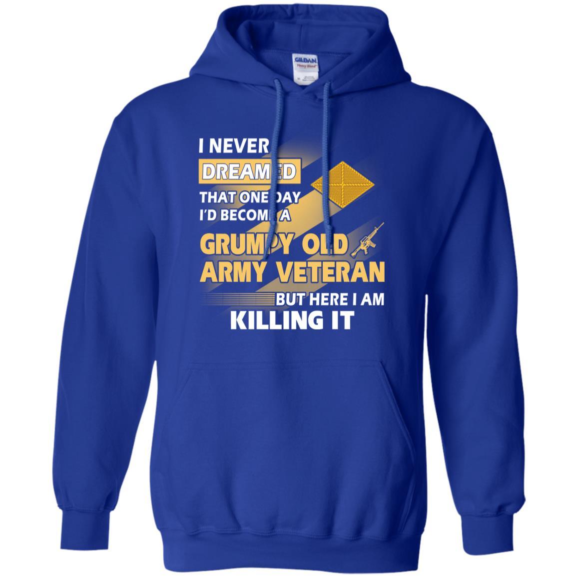 US Army T-Shirt "Finance Corps Grumpy Old Veteran" On Front-TShirt-Army-Veterans Nation
