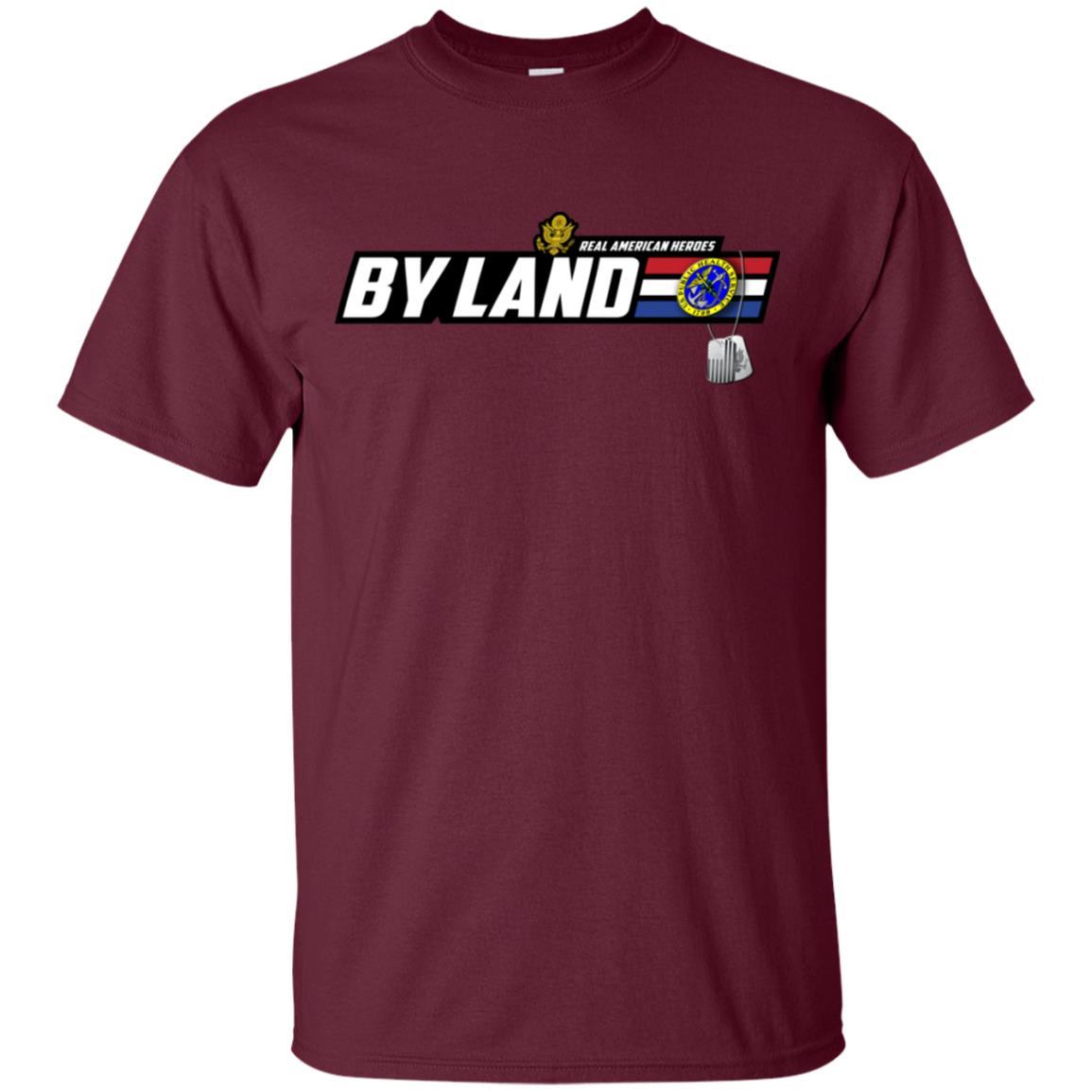 US Army T-Shirt "Public Health Service Real American Heroes By Land" On Front-TShirt-Army-Veterans Nation