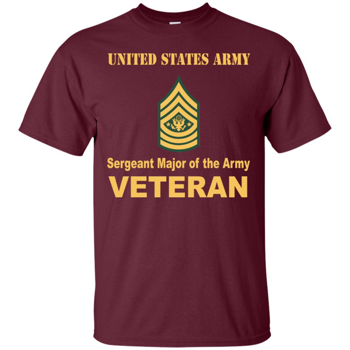 US Army E-9 Sergeant Major of the Army E9 SMA Noncommissioned Officer Veteran Men T Shirt On Front-TShirt-Army-Veterans Nation