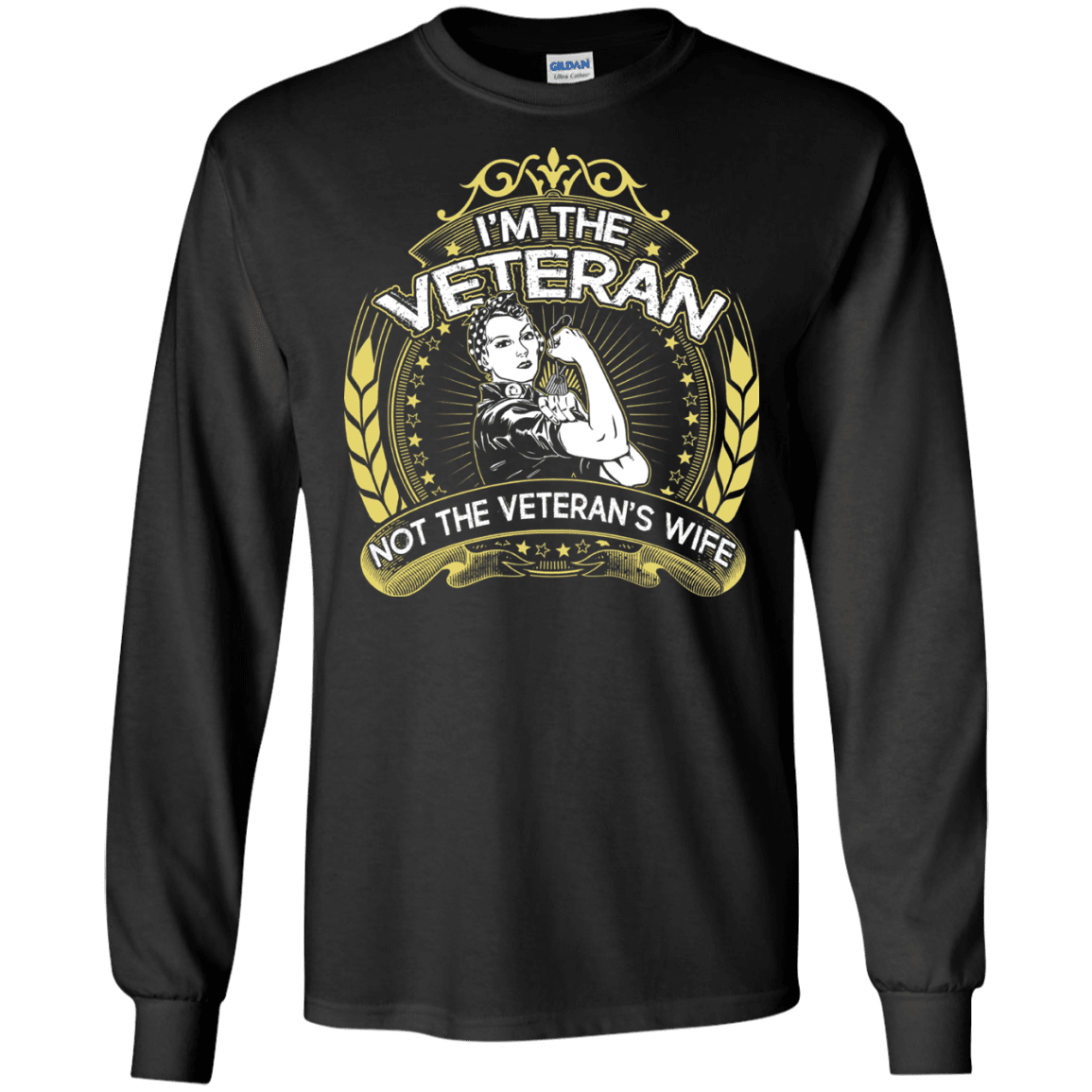 Military T-Shirt "I AM THE VETERAN AND NOT THE VETERAN'S WIFE"-TShirt-General-Veterans Nation