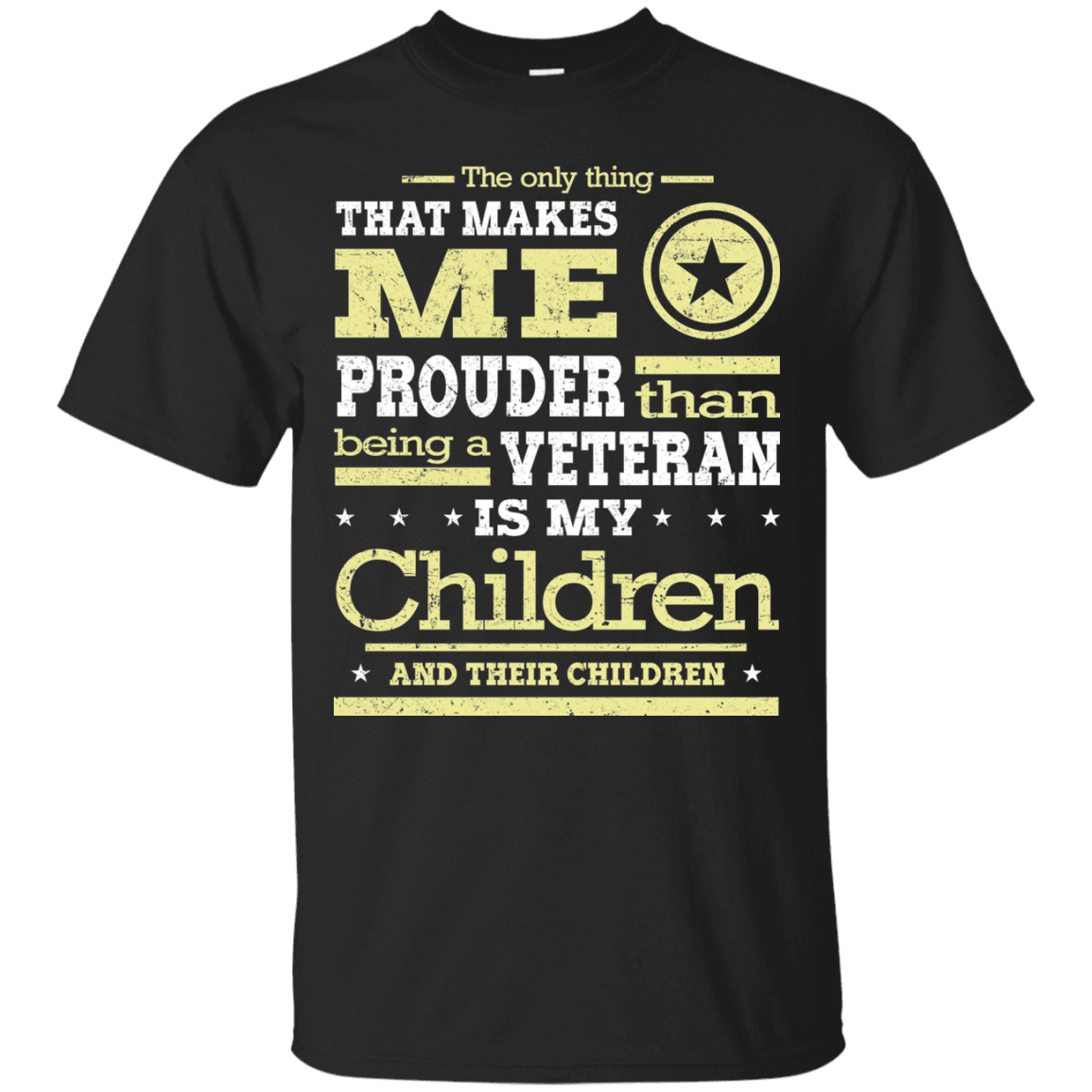 Military T-Shirt "Proud Children's Vetereran Mom" Front-TShirt-General-Veterans Nation