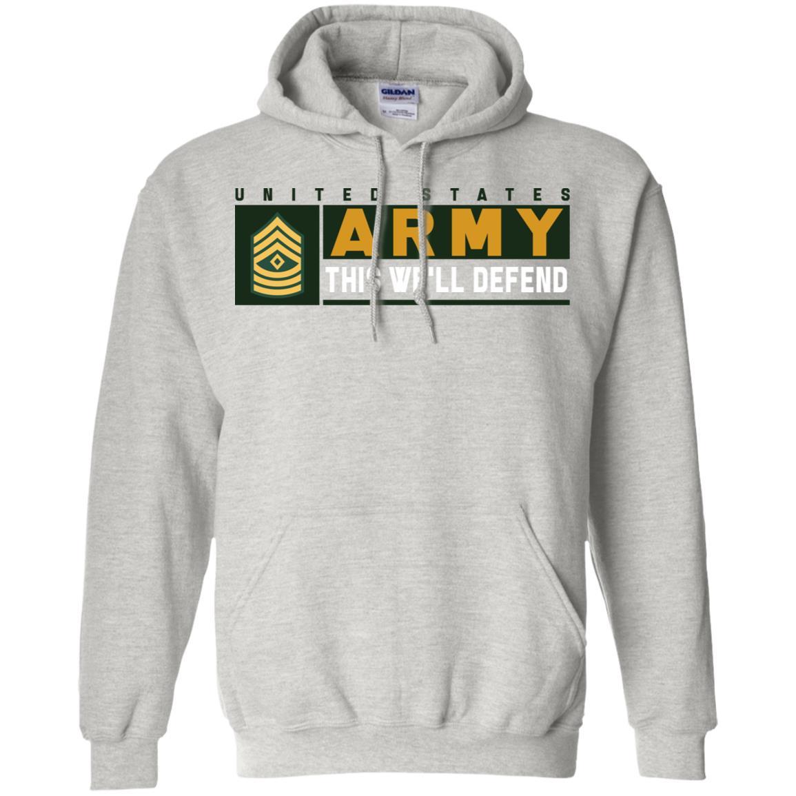 US Army E-8 1SG This We Will Defend Long Sleeve - Pullover Hoodie-TShirt-Army-Veterans Nation