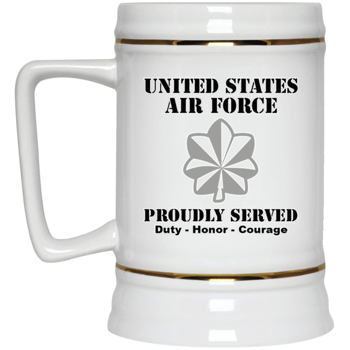 US Air Force O-5 Lieutenant Colonel Lt Co O5 Field Officer Ranks White Coffee Mug - Stainless Travel Mug-Mug-USAF-Ranks-Veterans Nation