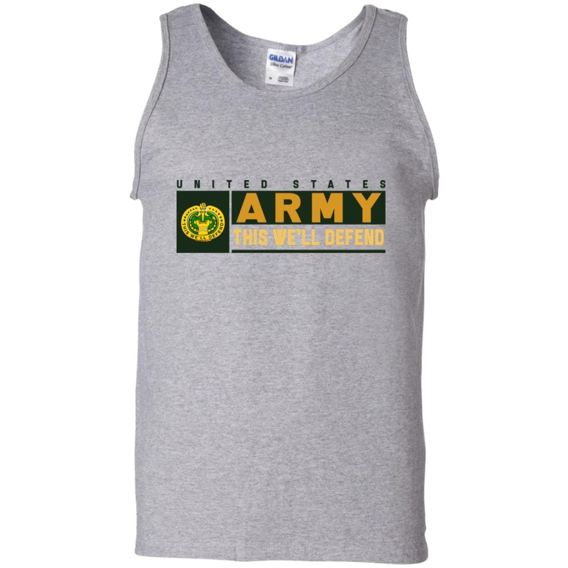 US Army Drill Sergeant- This We'll Defend T-Shirt On Front For Men-TShirt-Army-Veterans Nation